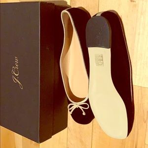JCrew Velvet ballet flats